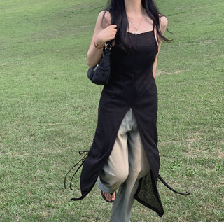 Slit Bandage Knitted Dress