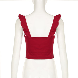 Square Neck Pleated Top