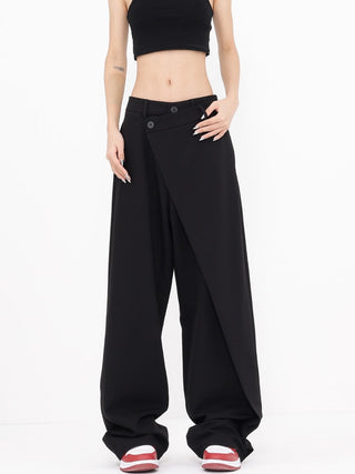 Irregular Straight-Leg Pants