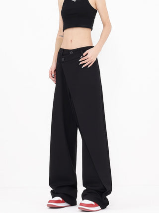 Irregular Straight-Leg Pants