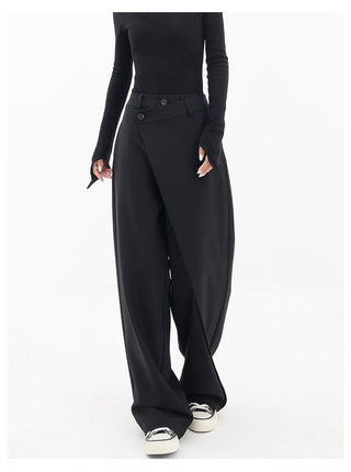 Irregular Straight-Leg Pants