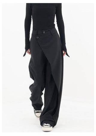 Irregular Straight-Leg Pants
