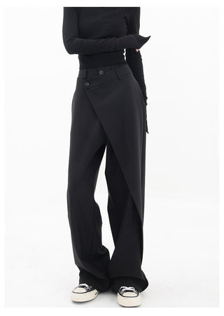 Irregular Straight-Leg Pants