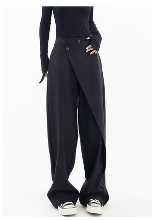 Irregular Straight-Leg Pants