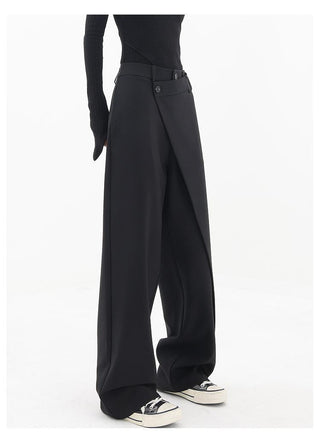 Irregular Straight-Leg Pants