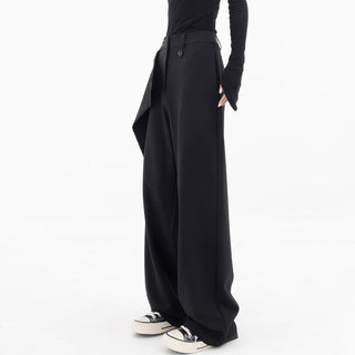 Irregular Straight-Leg Pants