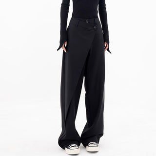 Irregular Straight-Leg Pants
