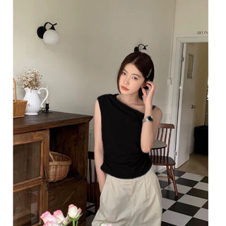 Irregular Strap Sleeveless Top