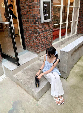 Square Collar Lace Tops