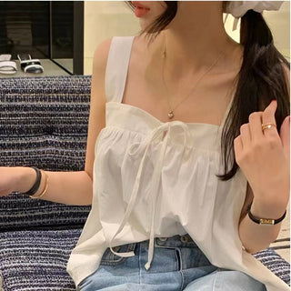 Square Collar Lace Tops