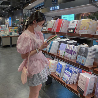 Chiffon Puff Sleeve Bandage Tops