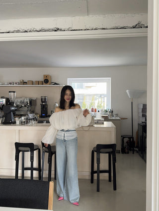 Off-Shoulder Lantern Sleeve Tops