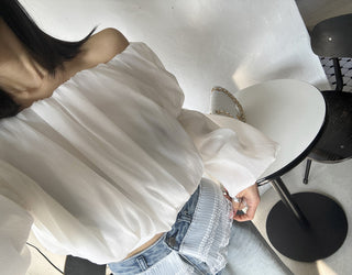 Off-Shoulder Lantern Sleeve Tops