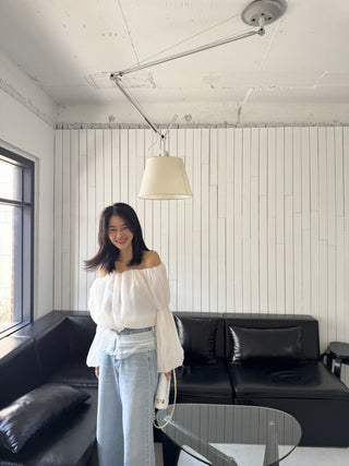 Off-Shoulder Lantern Sleeve Tops