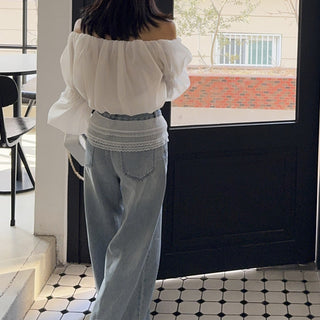 Off-Shoulder Lantern Sleeve Tops