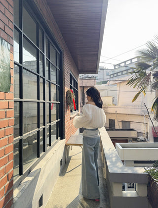 Off-Shoulder Lantern Sleeve Tops