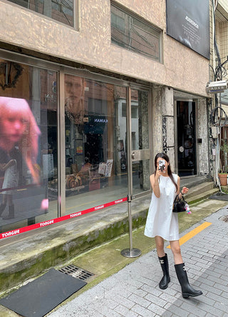 Sleeveless Round Neck Tops Dress