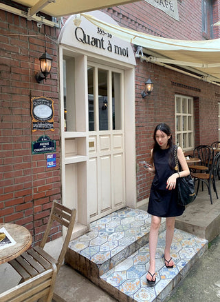 Sleeveless Round Neck Tops Dress