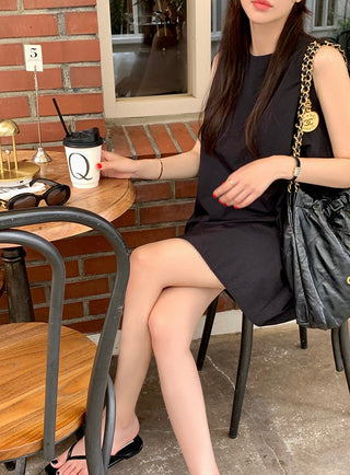 Sleeveless Round Neck Tops Dress