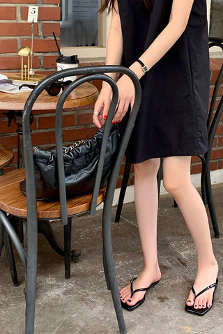 Sleeveless Round Neck Tops Dress