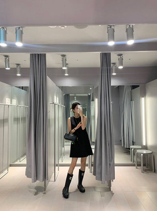 Sleeveless Round Neck Tops Dress