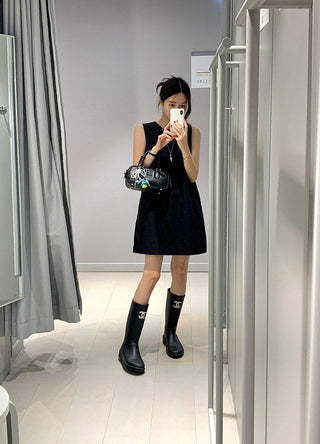 Sleeveless Round Neck Tops Dress