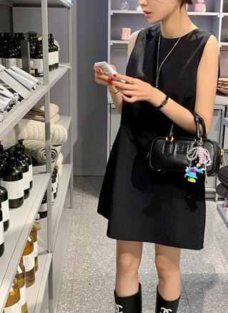 Sleeveless Round Neck Tops Dress