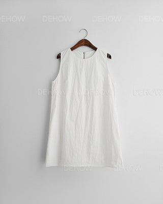 Sleeveless Round Neck Tops Dress