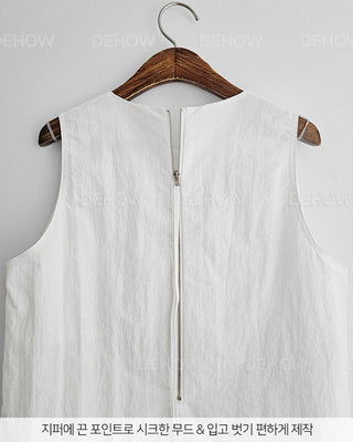 Sleeveless Round Neck Tops Dress