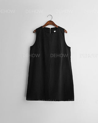Sleeveless Round Neck Tops Dress