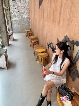 Sleeveless Round Neck Tops Dress