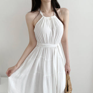 Halterneck Off-Shoulder Fitted Dress