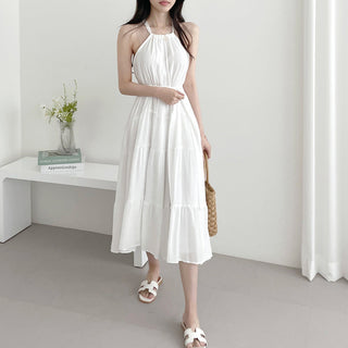 Halterneck Off-Shoulder Fitted Dress