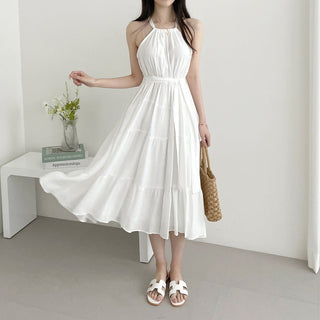 Halterneck Off-Shoulder Fitted Dress