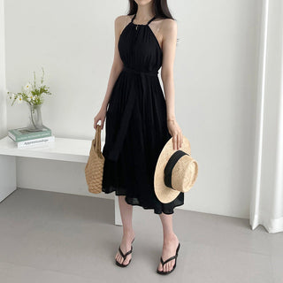 Halterneck Off-Shoulder Fitted Dress