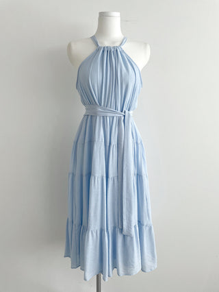 Halterneck Off-Shoulder Fitted Dress