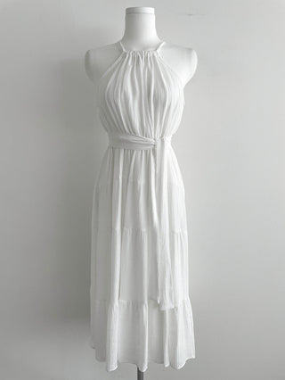 Halterneck Off-Shoulder Fitted Dress