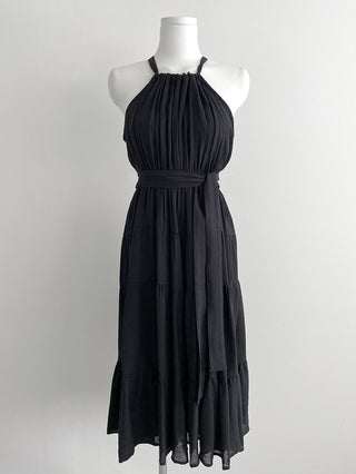 Halterneck Off-Shoulder Fitted Dress