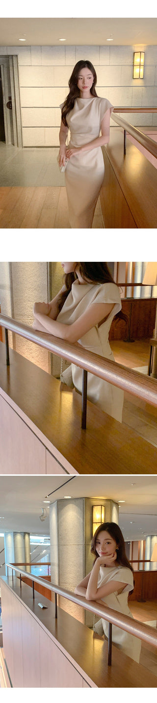 Irregular Pleated Long Skirt