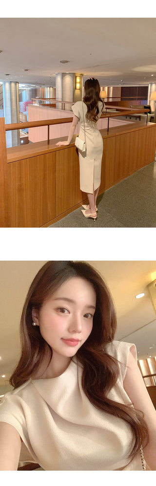 Irregular Pleated Long Skirt