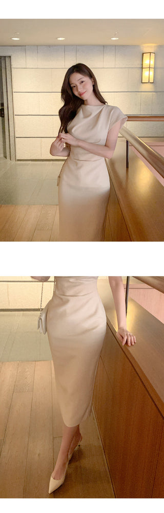 Irregular Pleated Long Skirt