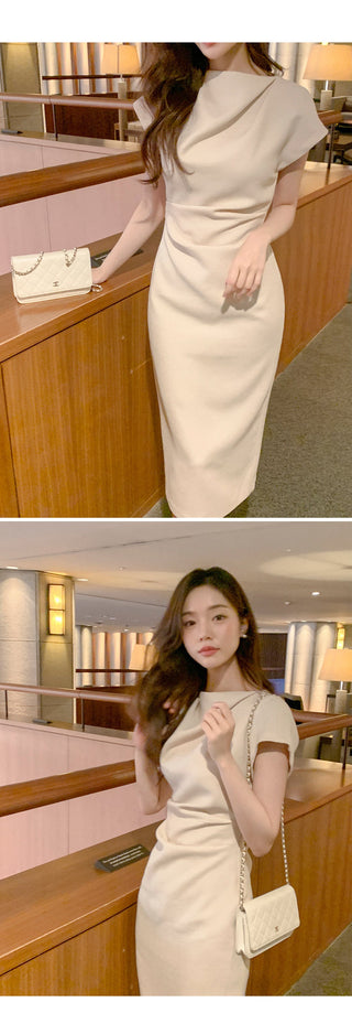 Irregular Pleated Long Skirt
