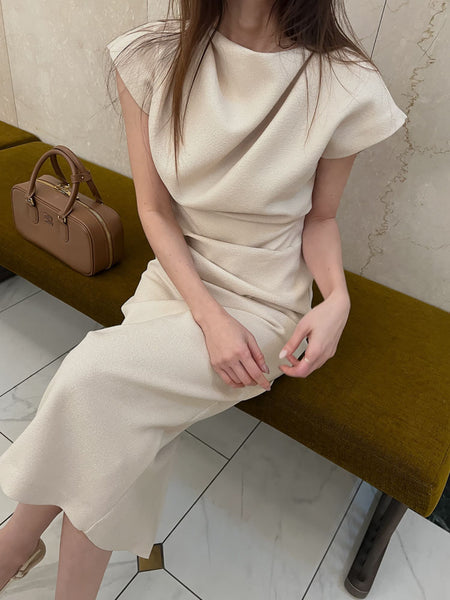 Irregular Pleated Long Skirt