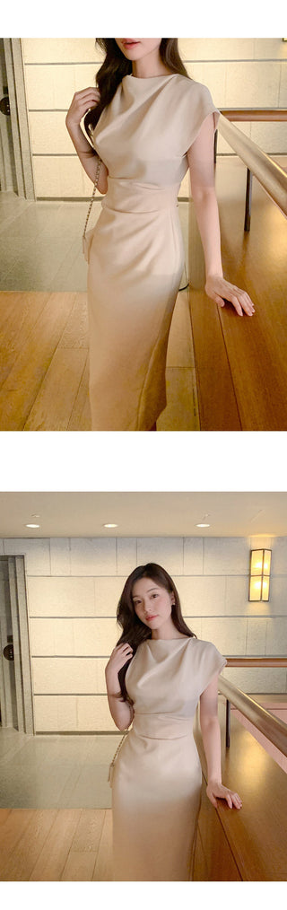 Irregular Pleated Long Skirt
