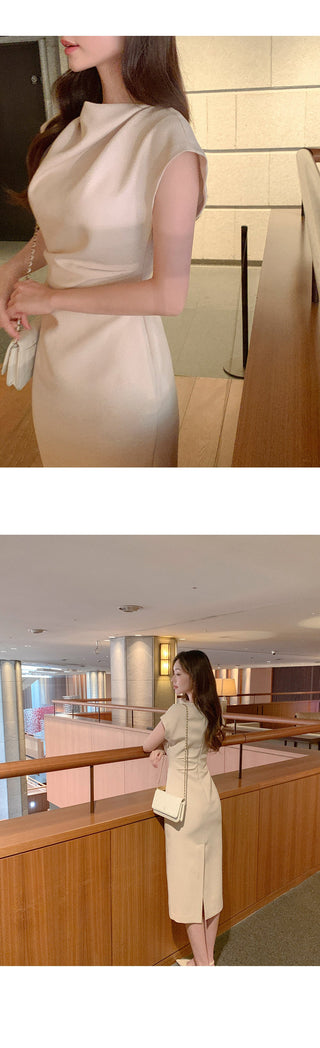 Irregular Pleated Long Skirt
