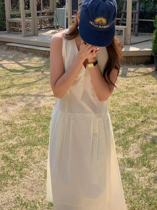 V-Neck Sleeveless Tops Dress