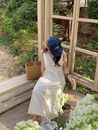 V-Neck Sleeveless Tops Dress