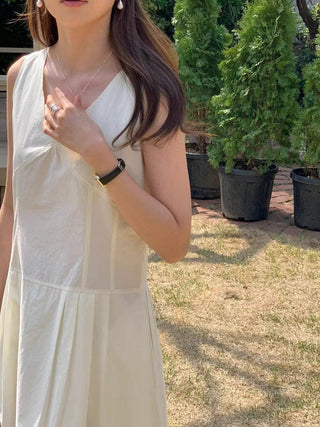 V-Neck Sleeveless Tops Dress