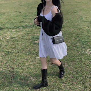 Strap Tied Short Dress