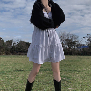 Strap Tied Short Dress